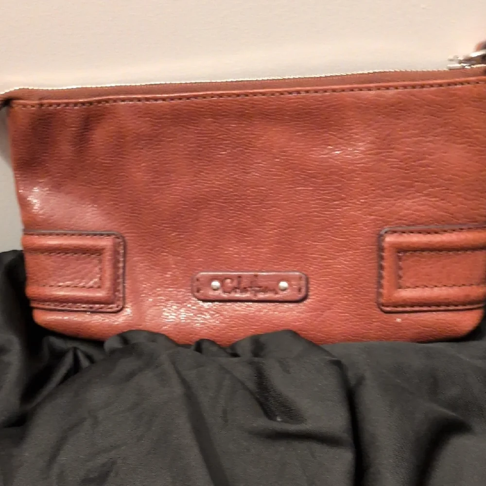 Vintage Cole Haan Brown Leather Wristlet Clutch